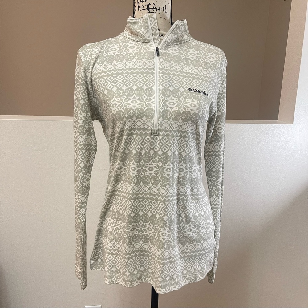 Columbia Half-zip Long Sleeve Geometric Pattern